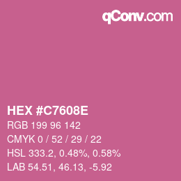 Color code: HEX #C7608E | qconv.com