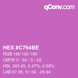 Color code: HEX #C764BE | qconv.com