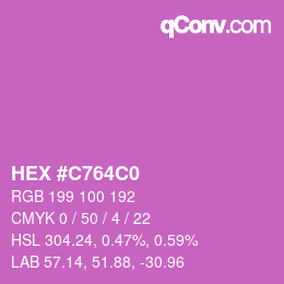 Color code: HEX #C764C0 | qconv.com
