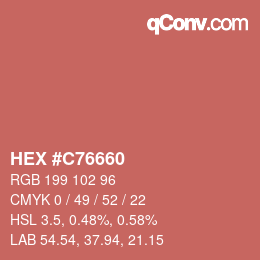Color code: HEX #C76660 | qconv.com
