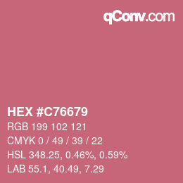 Código de color: HEX #C76679 | qconv.com