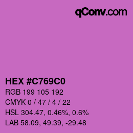 Color code: HEX #C769C0 | qconv.com