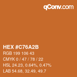 Color code: HEX #C76A2B | qconv.com