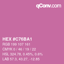 Color code: HEX #C76BA1 | qconv.com