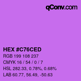 Color code: HEX #C76CED | qconv.com
