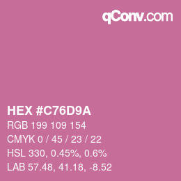 Color code: HEX #C76D9A | qconv.com