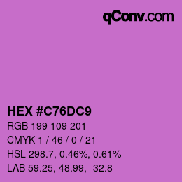 Color code: HEX #C76DC9 | qconv.com