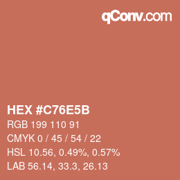 Color code: HEX #C76E5B | qconv.com