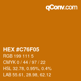 Color code: HEX #C76F05 | qconv.com
