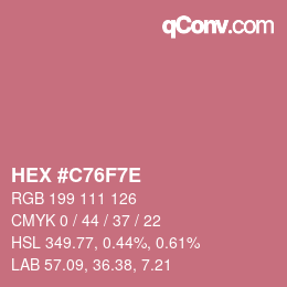Color code: HEX #C76F7E | qconv.com