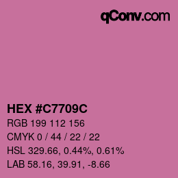 Color code: HEX #C7709C | qconv.com