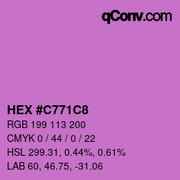 カラーコード: HEX #C771C8 | qconv.com