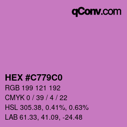 Color code: HEX #C779C0 | qconv.com