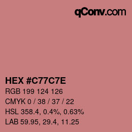 Color code: HEX #C77C7E | qconv.com