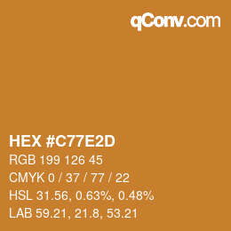 Color code: HEX #C77E2D | qconv.com