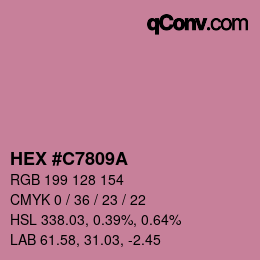 Farbcode: HEX #C7809A | qconv.com