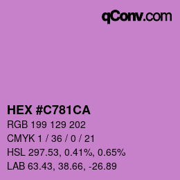 カラーコード: HEX #C781CA | qconv.com