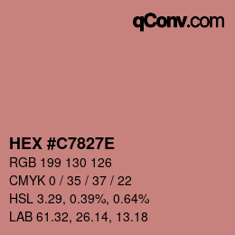 Color code: HEX #C7827E | qconv.com
