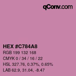 カラーコード: HEX #C784A8 | qconv.com