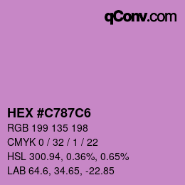 カラーコード: HEX #C787C6 | qconv.com