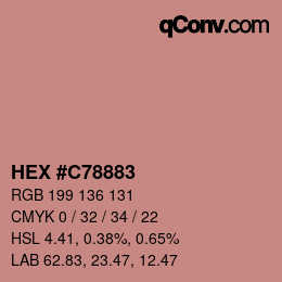 Color code: HEX #C78883 | qconv.com