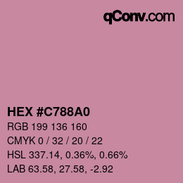 颜色代码: HEX #C788A0 | qconv.com
