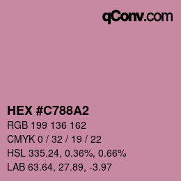 カラーコード: HEX #C788A2 | qconv.com