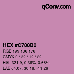 Color code: HEX #C788B0 | qconv.com