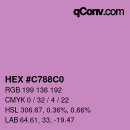 Color code: HEX #C788C0 | qconv.com