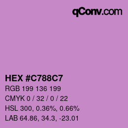 Color code: HEX #C788C7 | qconv.com