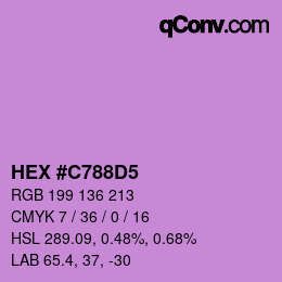 Color code: HEX #C788D5 | qconv.com