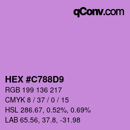 Color code: HEX #C788D9 | qconv.com