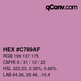 Color code: HEX #C789AF | qconv.com