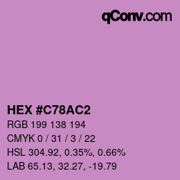 Color code: HEX #C78AC2 | qconv.com