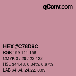 Color code: HEX #C78D9C | qconv.com