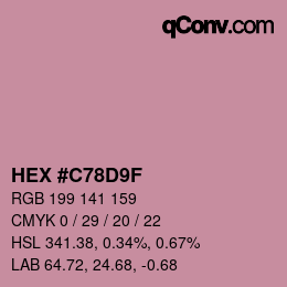 Color code: HEX #C78D9F | qconv.com