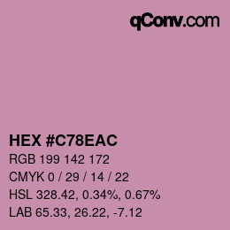 Color code: HEX #C78EAC | qconv.com