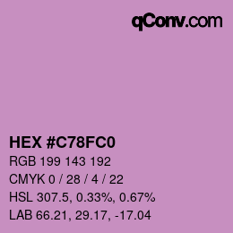 Código de color: HEX #C78FC0 | qconv.com