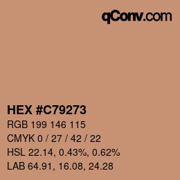 Color code: HEX #C79273 | qconv.com