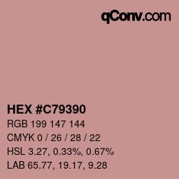 Color code: HEX #C79390 | qconv.com