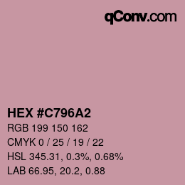 Farbcode: HEX #C796A2 | qconv.com