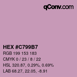 カラーコード: HEX #C799B7 | qconv.com