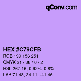 Color code: HEX #C79CFB | qconv.com