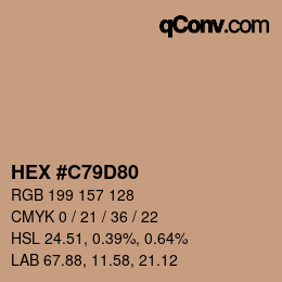 Farbcode: HEX #C79D80 | qconv.com