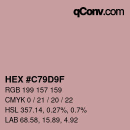 Color code: HEX #C79D9F | qconv.com