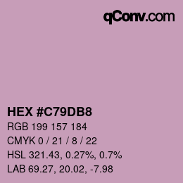 Farbcode: HEX #C79DB8 | qconv.com