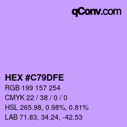 Color code: HEX #C79DFE | qconv.com