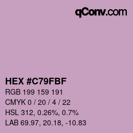 Color code: HEX #C79FBF | qconv.com