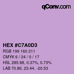 Color code: HEX #C7A0D3 | qconv.com