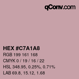 カラーコード: HEX #C7A1A8 | qconv.com